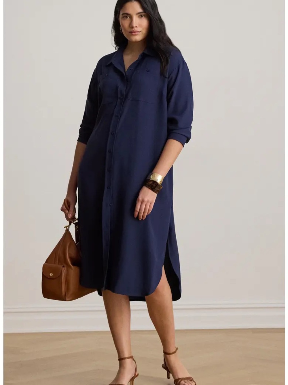 Ralph Lauren Black Label NWOT Navy Shirtdress Dress Sz 14